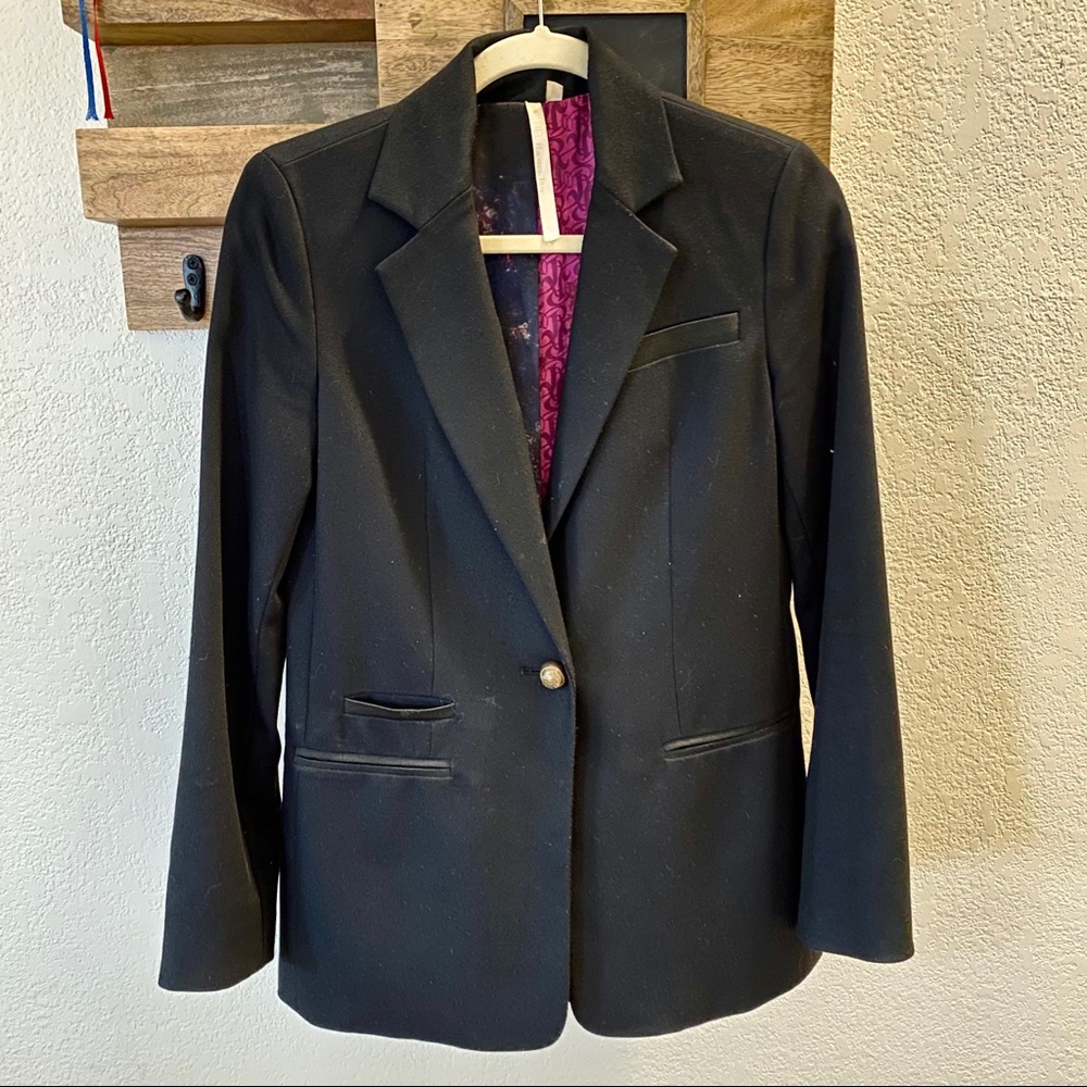 RACHEL Rachel Roy blazer with blue/magenta lining